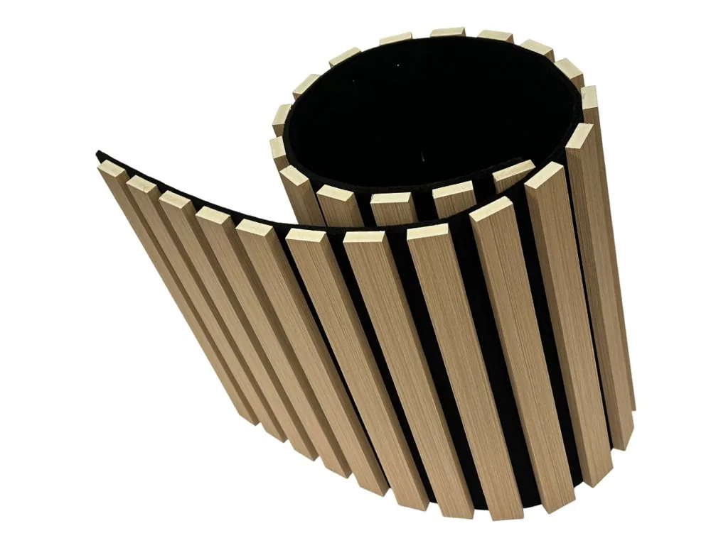 Flexible Light Oak Slat Acoustic Wall Panels photo 1