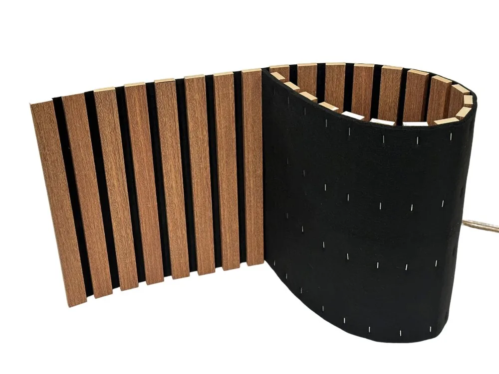 Flexible Wood Slat Acoustic Wall Panels – Bendable for Curved Surfaces photo 1