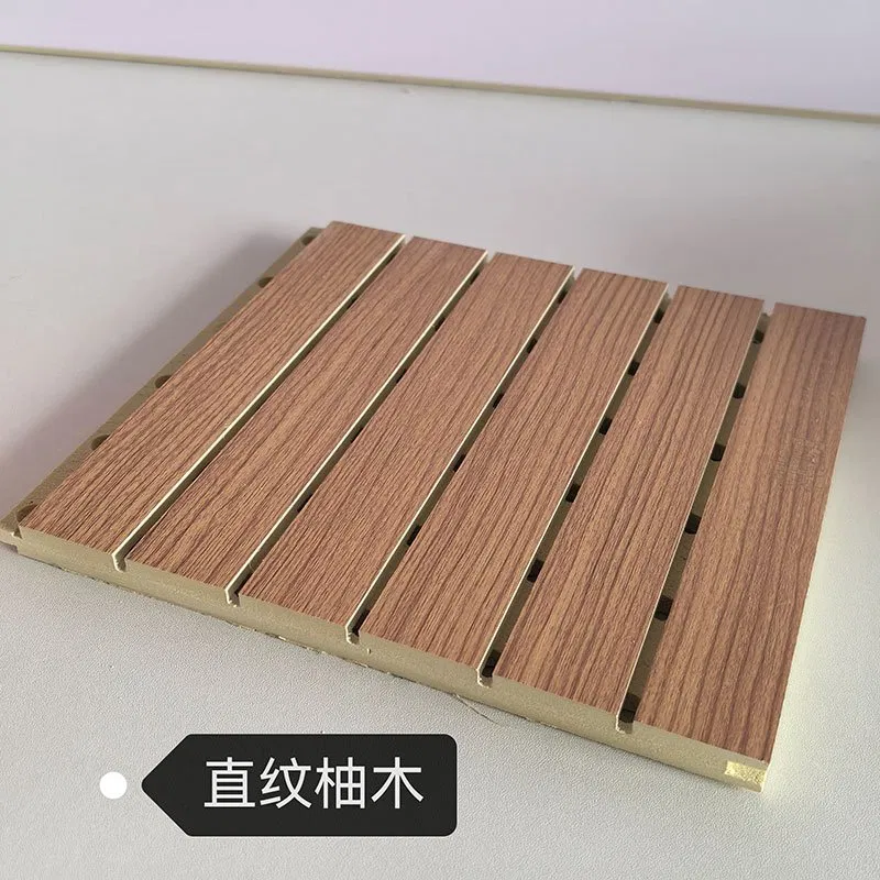 Tấm hấp thụ âm thanh lõi đặc vân gỗ Teak Tự Nhiên Thẳng 210mm×12mm