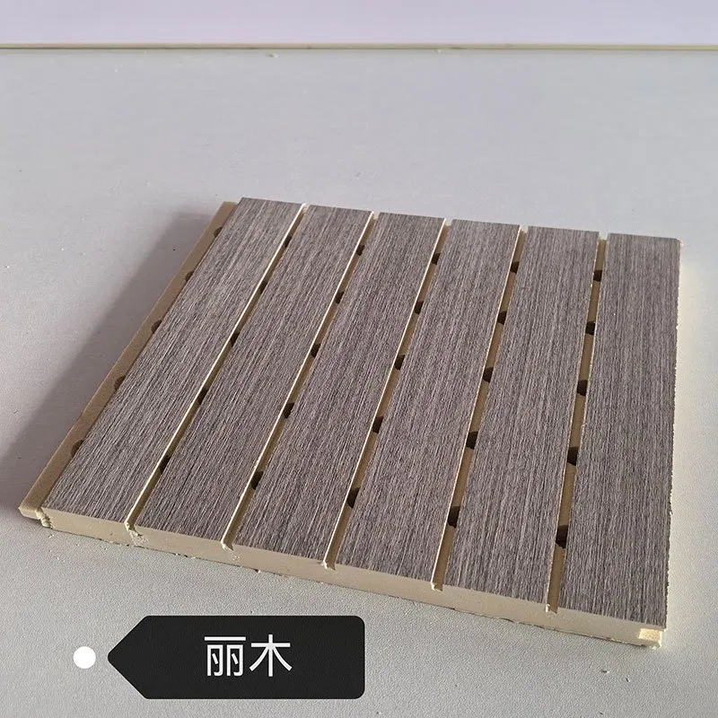 Tấm Hấp Thụ Âm WPC Dày Đặc Màu Xám Lạnh Vân Gỗ Cổ Điển Khoan Lỗ 210mm×12mm