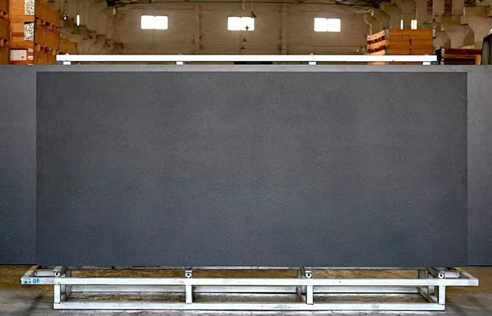Flexible Dark Grey Slate Texture Soft Ceramic Panels – Matte Black Stone Cladding photo 4