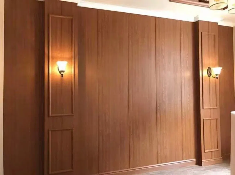 Flat wood grain PVC wall panels/PVC ceiling panels – Waterproof interlocking coating photo 3