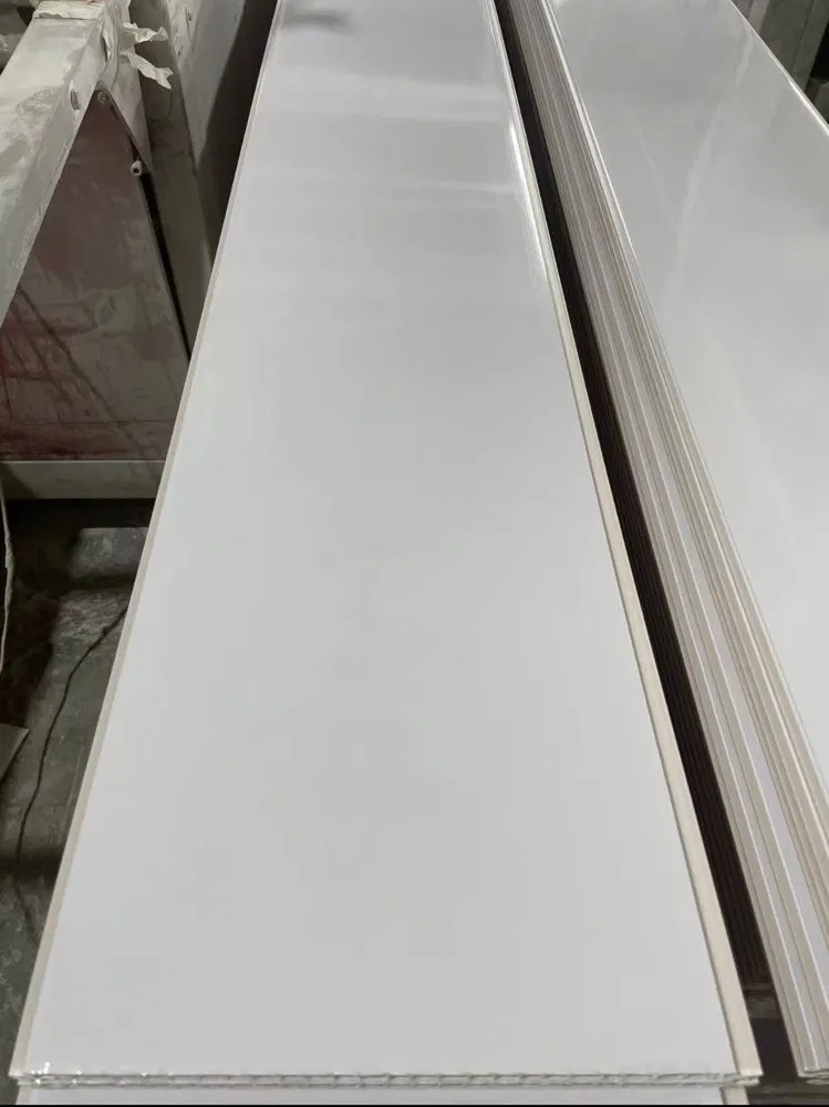 Glossy White PVC Wall & Ceiling Panels – Waterproof Interlocking Cladding photo 1