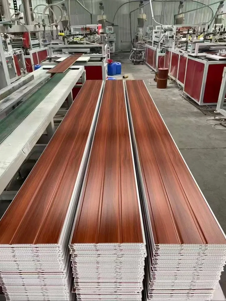 Glossy Wood-Grain PVC Wall & Ceiling Panels – Waterproof Interlocking Cladding photo 1