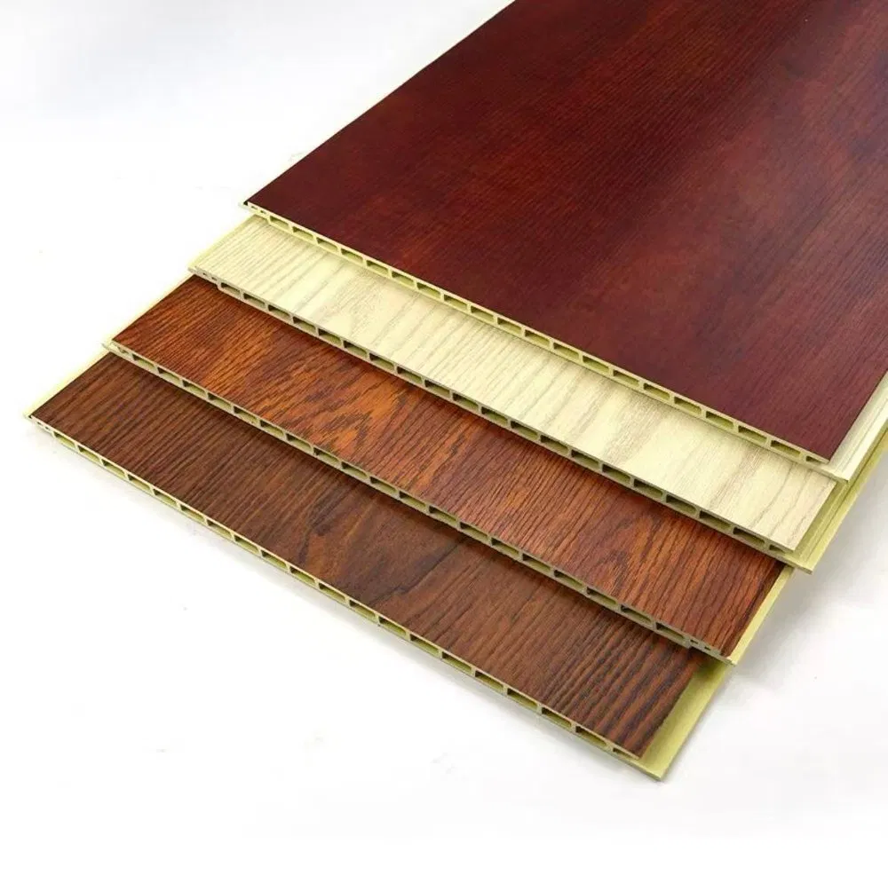 Glossy Wood-Grain PVC Wall & Ceiling Panels – Waterproof Interlocking Cladding photo 3