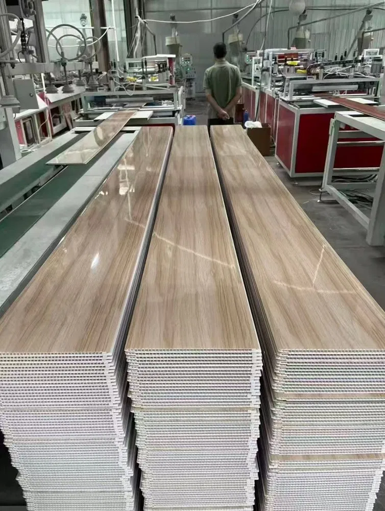 Glossy Wood-Grain PVC Wall & Ceiling Panels – Waterproof Interlocking Cladding photo 6