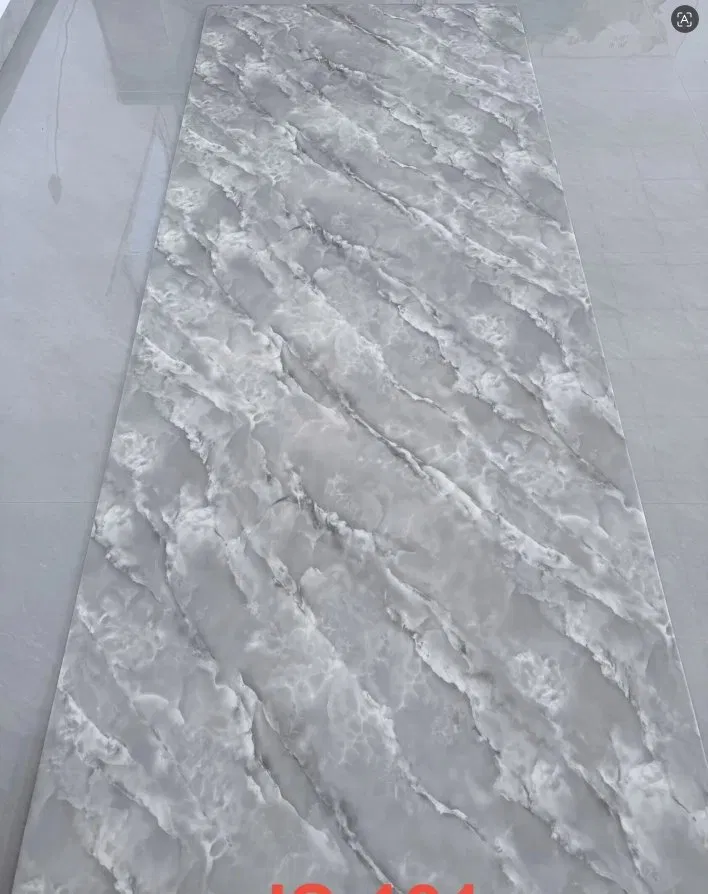 JS-131 Light Gray Twill Natural Cloud Pattern PVC Marble Wall Sticker | Shandong Ding’en Wood Products Co., Ltd. Available sizes: 30×60/60×60/60×300/120×300 cm photo 1