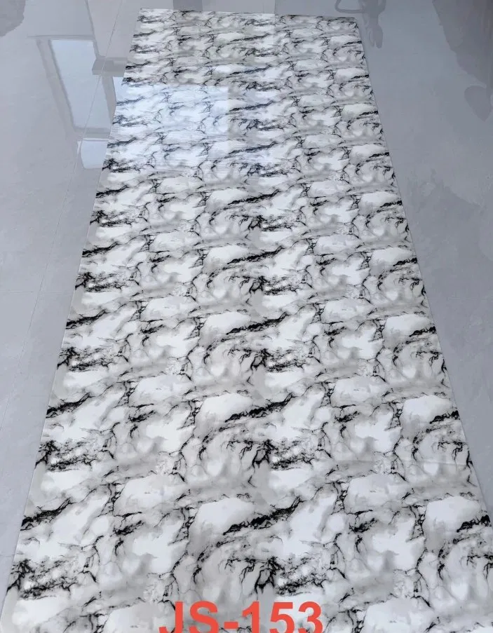 JS-153 Natural Irregular Black Textured PVC Marble Wall Sticker with White Background | Shandong Ding’en Wood Products Co., Ltd. Available sizes: 30×60/60×60/60×300/120×300 cm photo 1