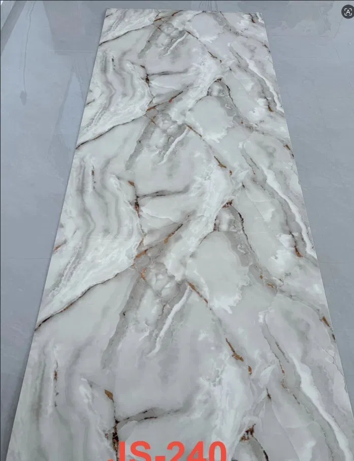 JS-240 White/Gray/Gold Pattern PVC Marble Wall Sticker | Shandong Ding’en Wood Products Co., Ltd. Available sizes: 30×60/60×60/60×300/120×300 cm photo 1