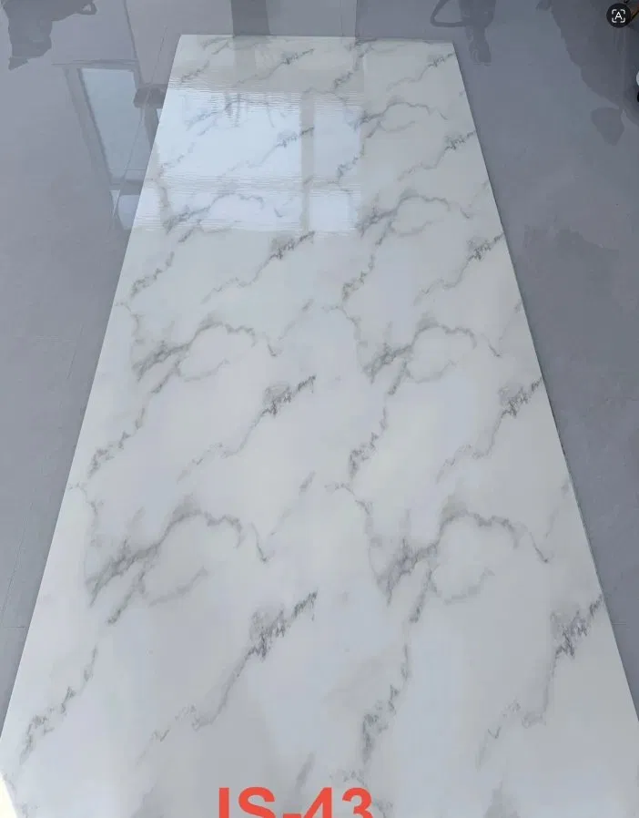 JS-43 Pure White Background Soft Smoke Grey Slim Natural Vein Self-Adhesive Marble Wall Sticker | Shandong Ding’en Wood Products Co.,Ltd, Sizes:30×60/60×60/60×300/120×300cm, Thickness 2.5mm/2.8mm/3mm Customizable photo 1