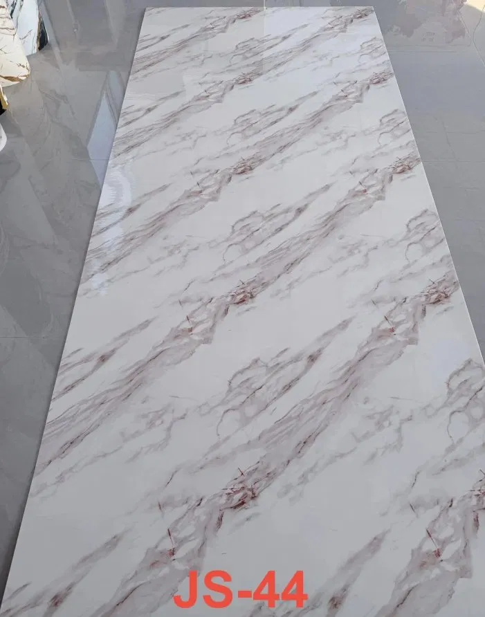 JS-44 Pure White Background Thin Diagonal Reddish Brown Natural Vein Self-Adhesive Marble Wall Sticker | Shandong Ding’en Wood Products Co.,Ltd, Sizes:30×60/60×60/60×300/120×300cm, Thickness 2.5mm/2.8mm/3mm Customizable photo 1