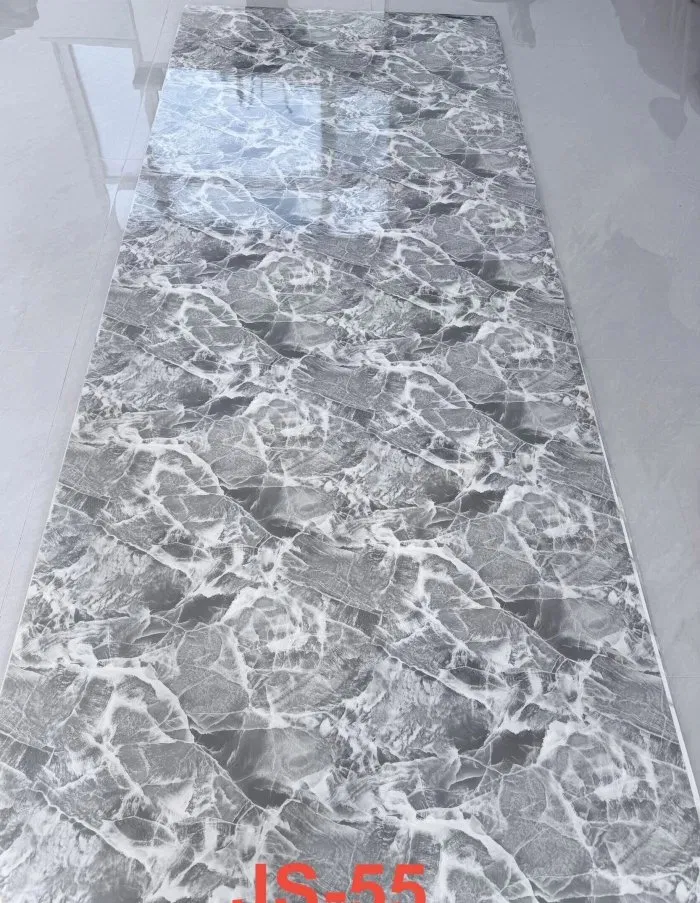 JS-55 Dark Grey Base Natural Fragmented White Crack Vein Self-Adhesive Marble Wall Sticker | Shandong Ding’en Wood Products Co.,Ltd, Sizes:30×60/60×60/60×300/120×300cm, Thickness 2.5mm/2.8mm/3mm Customizable photo 1