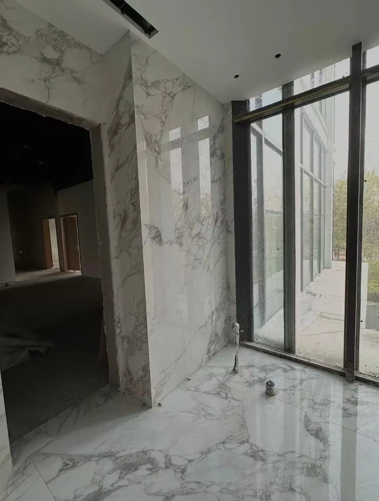 Large Format Marble-Effect SPC/WPC Wall Panels – Glossy Natural Stone Cladding photo 3