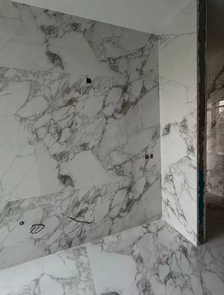 Large Format Marble-Effect SPC/WPC Wall Panels – Glossy Natural Stone Cladding photo 4