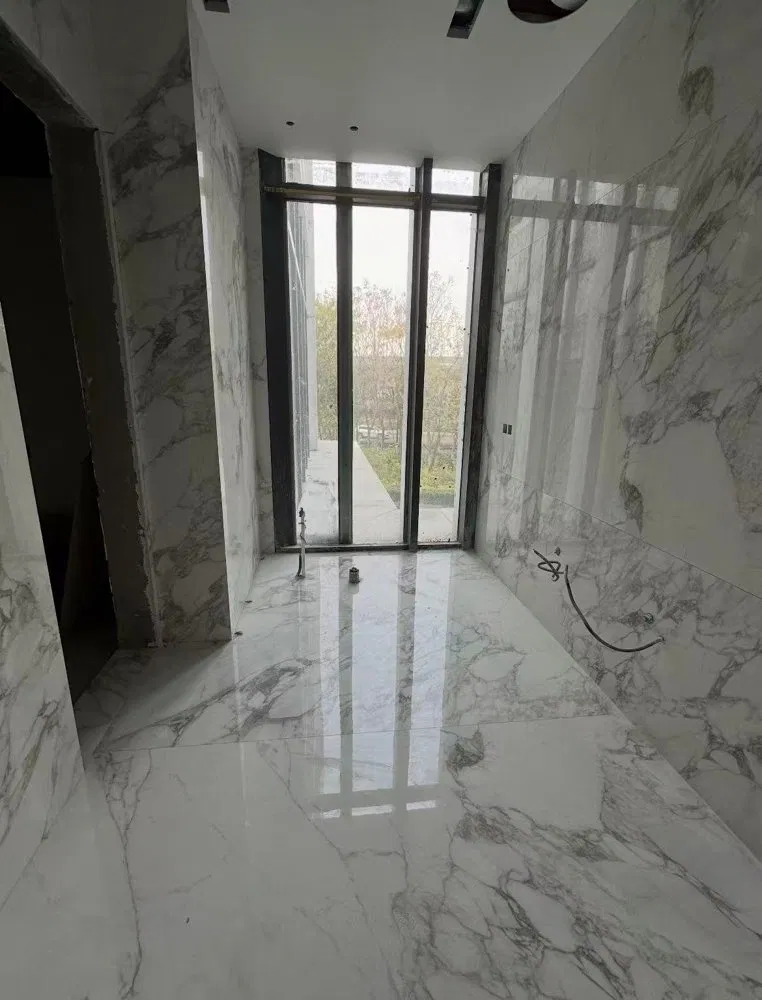 Large Format Marble-Effect SPC/WPC Wall Panels – Glossy Natural Stone Cladding photo 5