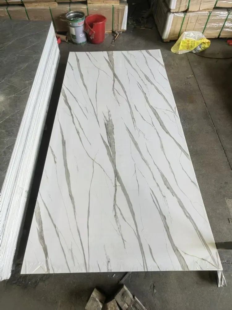 PVC Waterproof High Gloss PVC Marble Sheet 3D Wall Panel photo 1