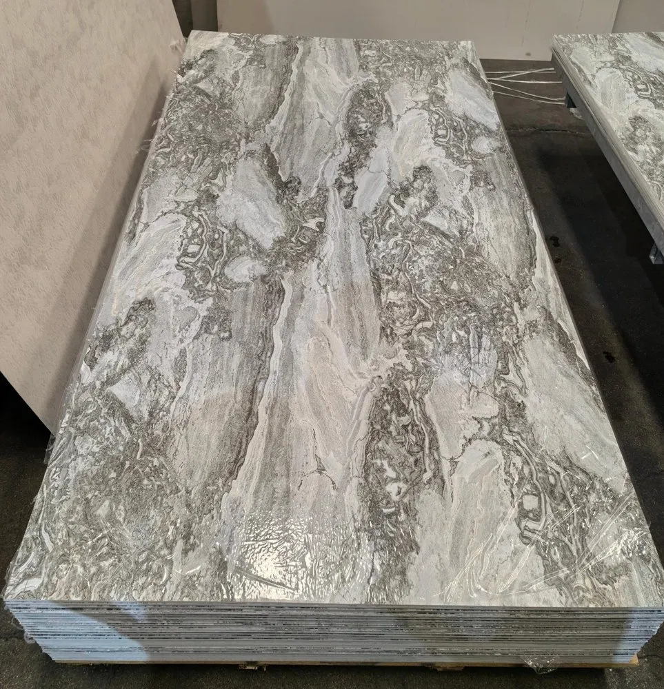 PVC Waterproof High Gloss PVC Marble Sheet 3D Wall Panel photo 2