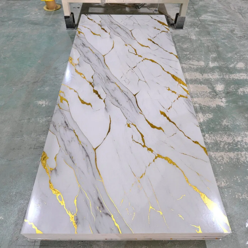UV Marble PVC Wall Panels With Metallic Veins photo 4